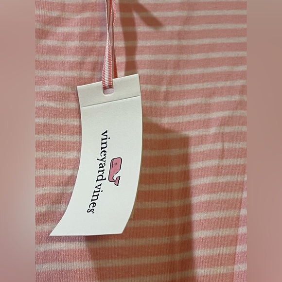 Womens Vineyard Vines Pink and White Striped Top Sz Medium NWT. - Picture 4 of 5